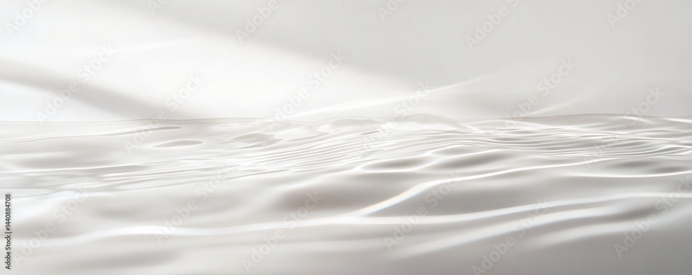 Obraz premium Smooth, white fabric with soft folds and light.