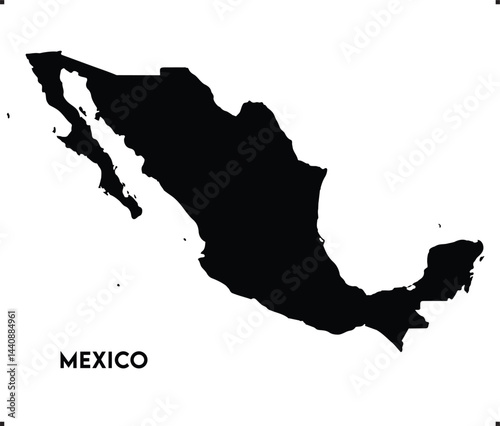 Mexico icon vector design, Mexico Logo design, Mexico's unique charm and natural wonders, Use it in your marketing materials, travel guides, or digital projects, Mexico map logo vector, black vector