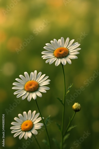 Beautiful Daisies Blooming in a Sunny Field During Springtime