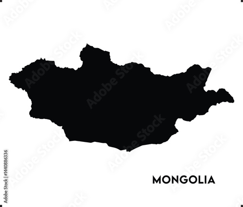 Mongolia icon vector design, Mongolia Logo design, Mongolia's unique charm and natural wonders, Use it in your marketing materials, travel guides, or digital projects, Mongolia map logo vector, black