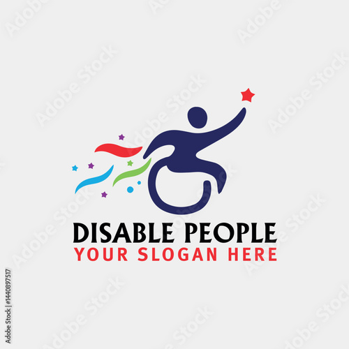 disable people logo design vector