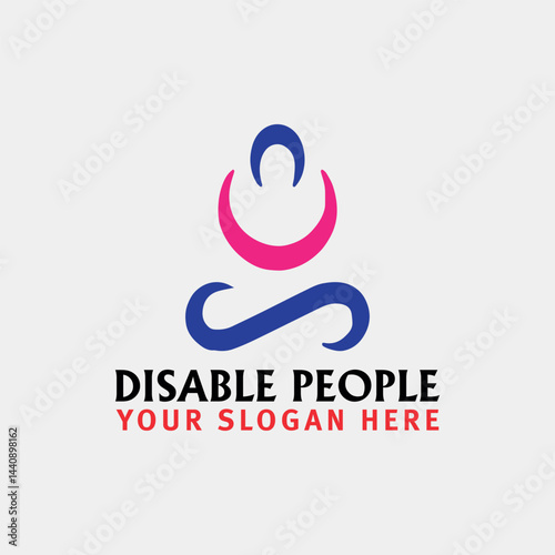 disable people logo design vector