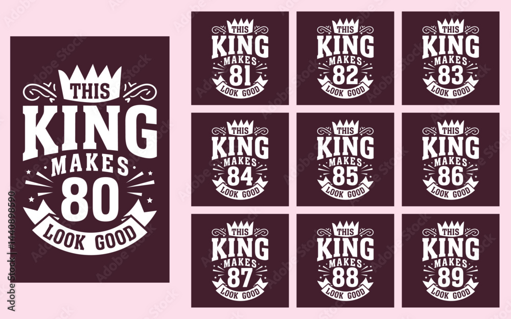 Fototapeta premium This king makes 80 look good