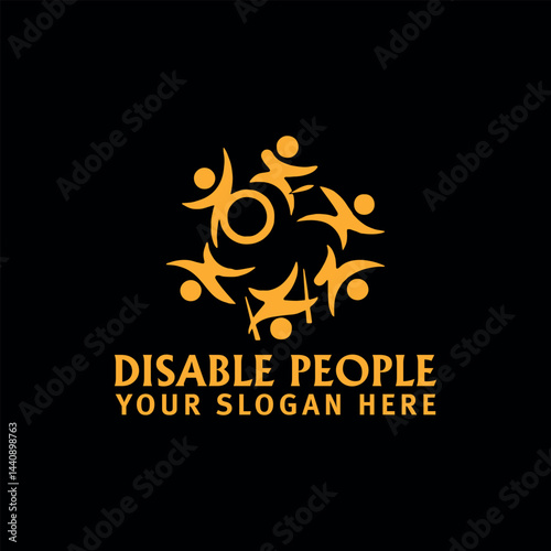 disable people logo design vector