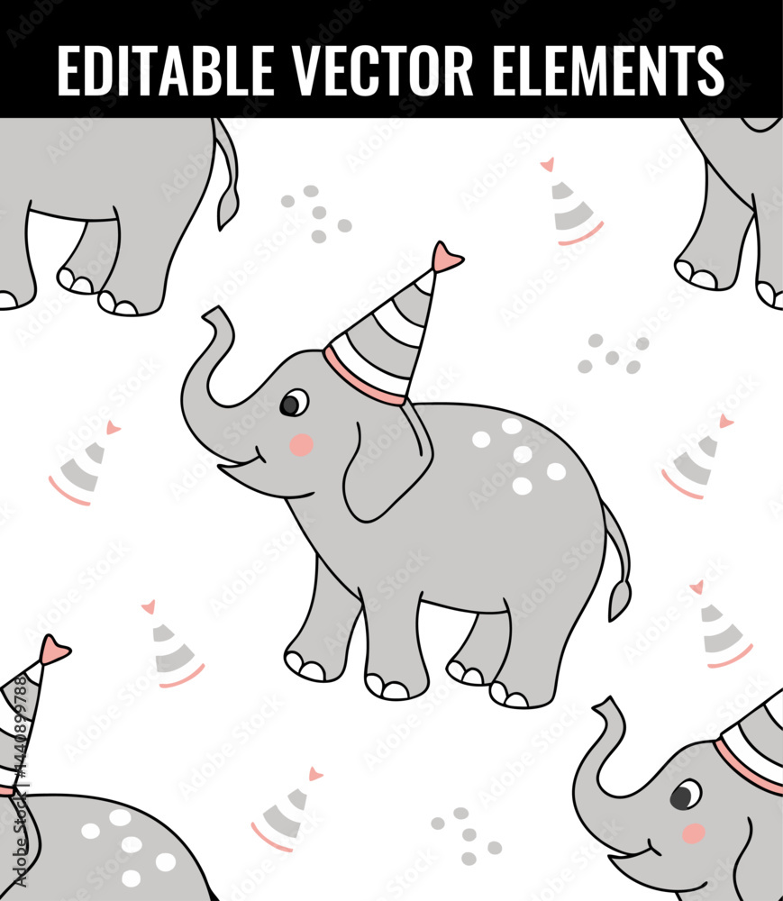 Fototapeta premium Adorable Baby Animal Illustrations for T-Shirt Prints
