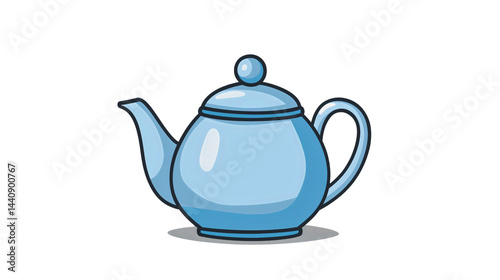 A classic porcelain teapot containing tea, a teaware emoticon.