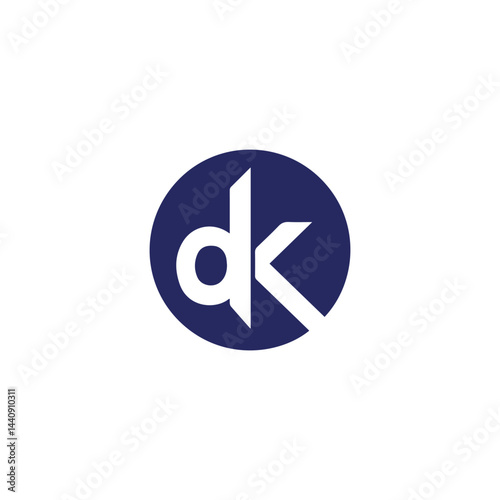 letters dk kd text logo design vector