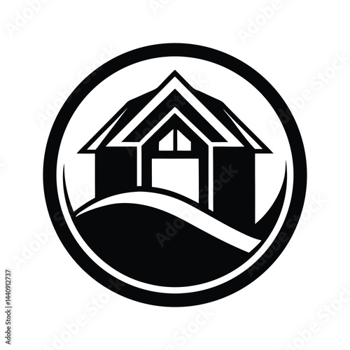 Barn House Logo Design Icon
