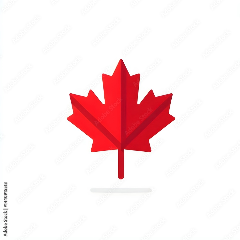 Minimalist flat design of the Canada flag icon clean modern vector illustration Minimalist flat design of the Canada flag icon clean modern vector illustration