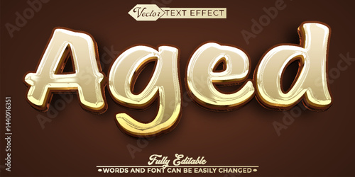 Worn Aged Brown Editable Text Effect Template
