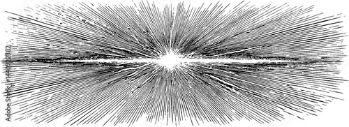 Intricate engraved pulsar beams and spin design for scientific art and education