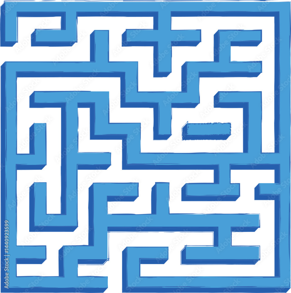 Vector illustration of a labyrinth maze on a white background. Perfect for concepts of challenge, problem-solving, strategy, and navigation Vector illustration of a labyrinth maze on a white background. Perfect for concepts of challenge, problem-solving, strategy, and navigation