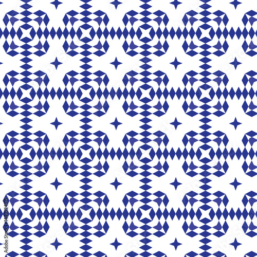 vector seamless pattern with flowers, geometric pattern with diamond and square motifs, small diamonds, square shapes with curved inner edges, intricate overall pattern, geometric shapes really pop