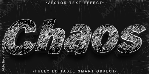 Worn Chaos Vector Fully Editable Smart Object Text Effect