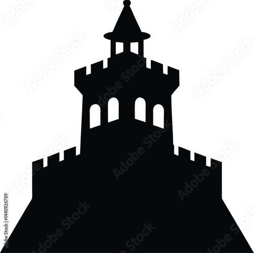 vector illustration of a castle