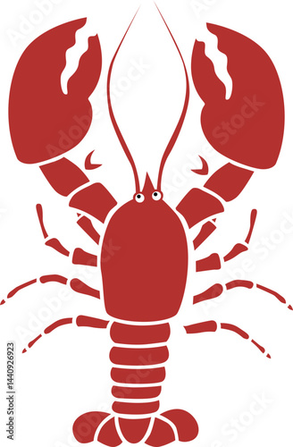 Vector Illustration of a Red Lobster