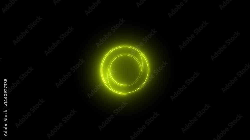 Glowing neon graphic elements icon animation HD Videon on black background Glowing neon graphic elements icon animation HD Videon on black background