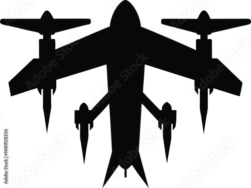 silhouettes of people with airplane