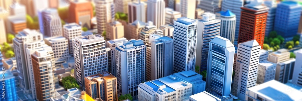 Obraz premium 3d animation cape town south africa downtown skyline -