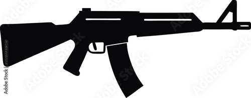 assault rifle isolated on white
