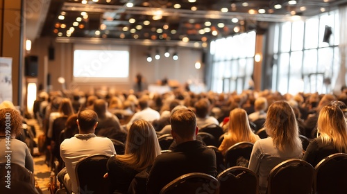 conference, audience, rearview, speaker, talk, business, event, hall, crowd, presentation, speech, professional, corporate, seminar, networking, businessconference, conferencetalk, audienceview, speak photo