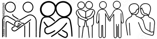 friends people  minimalistic bold outline transparent backgrounds