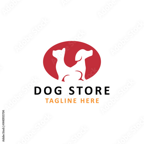 dog store logo design vector