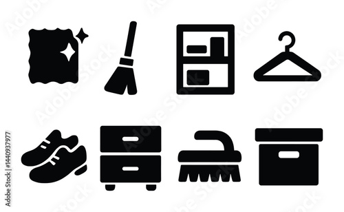 Essential symbols for home organization and cleaning projects