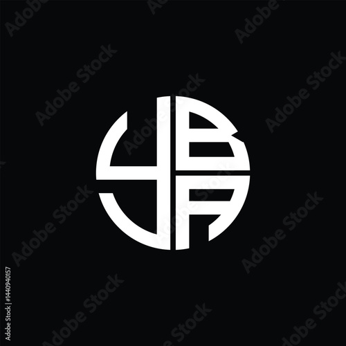 YBA logo YBA icon YBA vector YBA monogram YBA letter YBA minimalist YBA triangle YBA flat Unique modern flat abstract logo design. photo