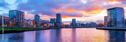 manga dublin ireland downtown skyline