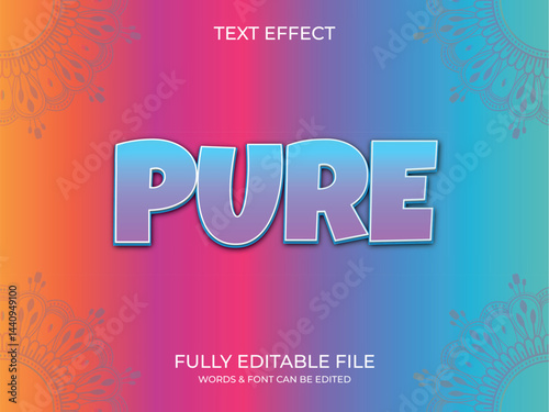 Text effect 3d style