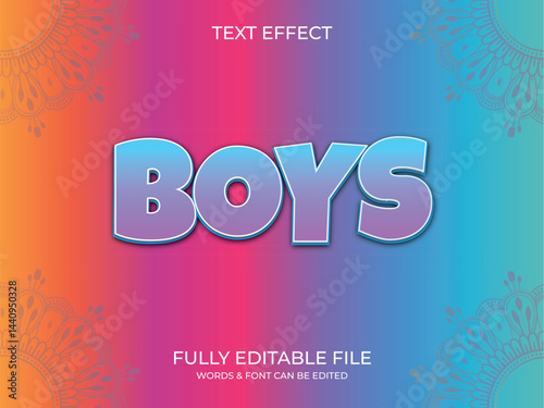 Text effect 3d style