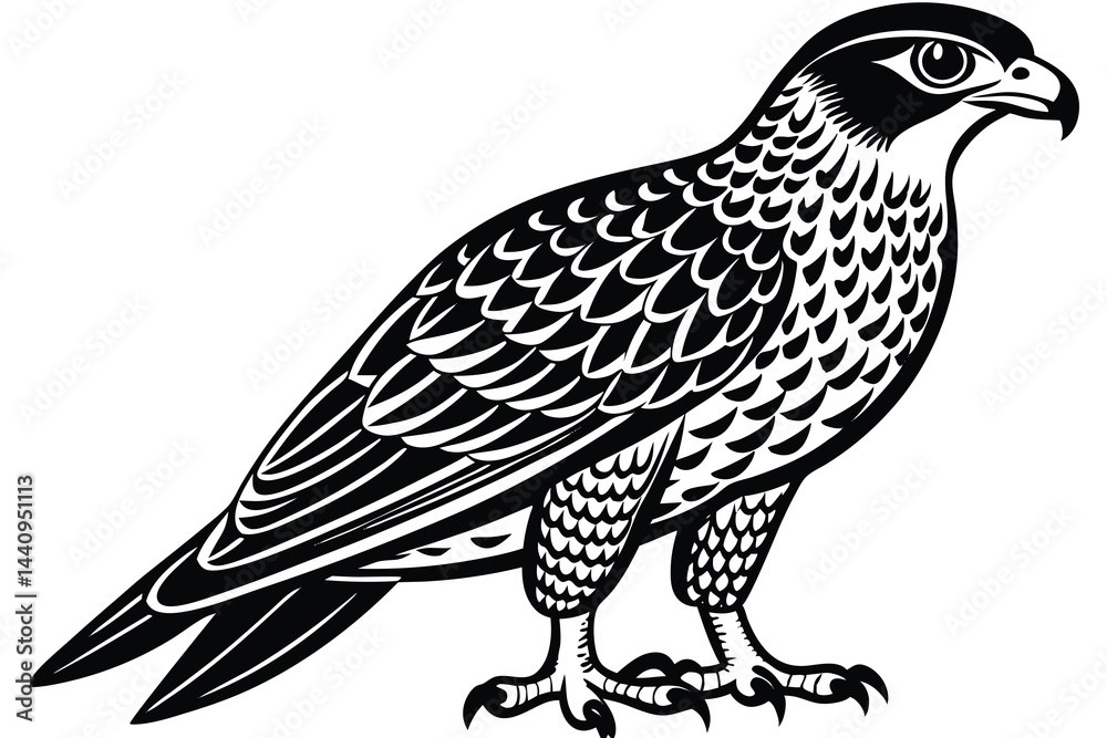 Obraz premium goshawk cartoon vector illustration.
