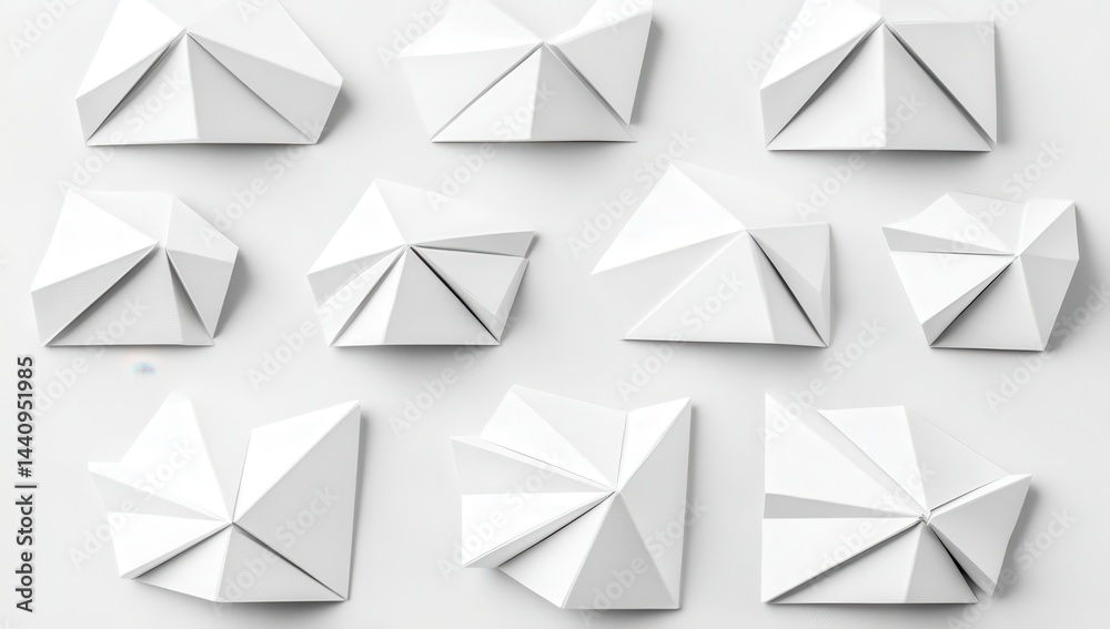 Abstract geometric paper shapes Abstract geometric paper shapes
