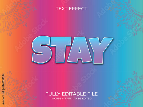 Text effect 3d style