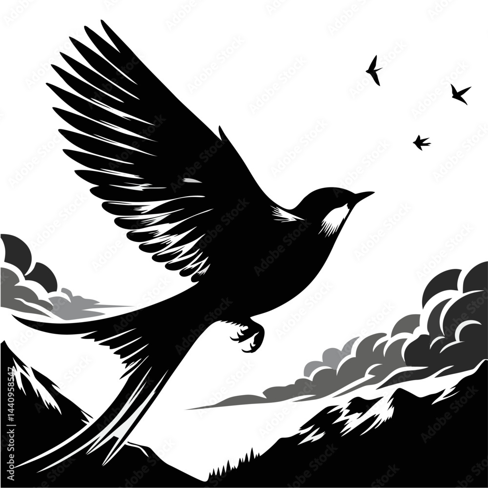 Fototapeta premium A flying Bird.