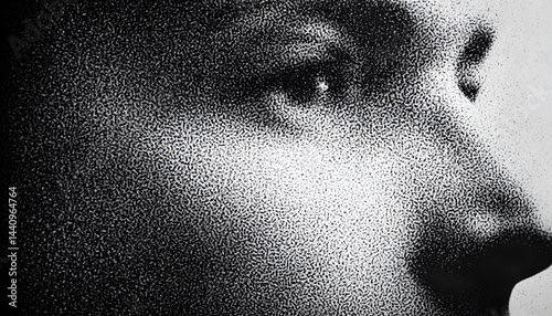 Obraz na płótnie noise grain texture historical past halftone dots grey monochrome noise stipple dotwork pointillism gray noise grain engraved sand overlay or grainy dots dissolve fade distress overlay texture illust w salonie