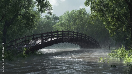 Hurricane helene wrecks low water bridge on the new river in fries