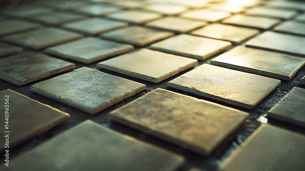 Square Tiles Arranged in a Grid Pattern