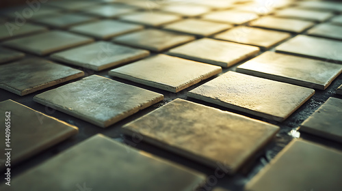Square Tiles Arranged in a Grid Pattern