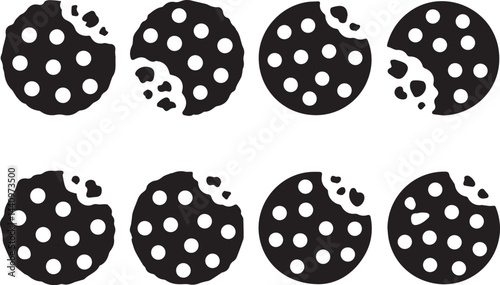 Cookie Silhouettes with Bite Marks and Holes