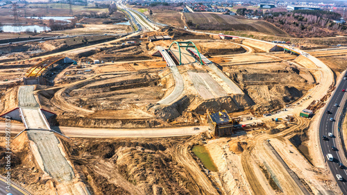 Obraz na płótnie Construction of the new Tricity Metropolitan ring road in Pomerania. Poland w salonie