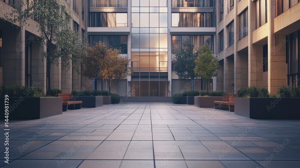 Fototapeta premium Marketing and advertising, empty blank digital large billboard set in a bustling city University campus.