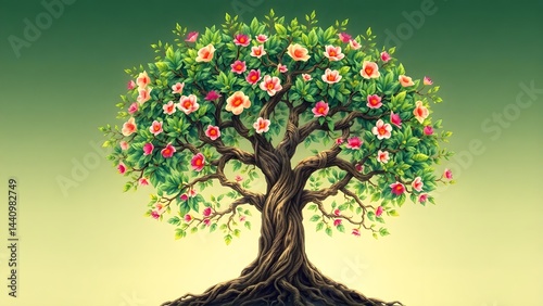  Beautiful Flowering Tree Illustration