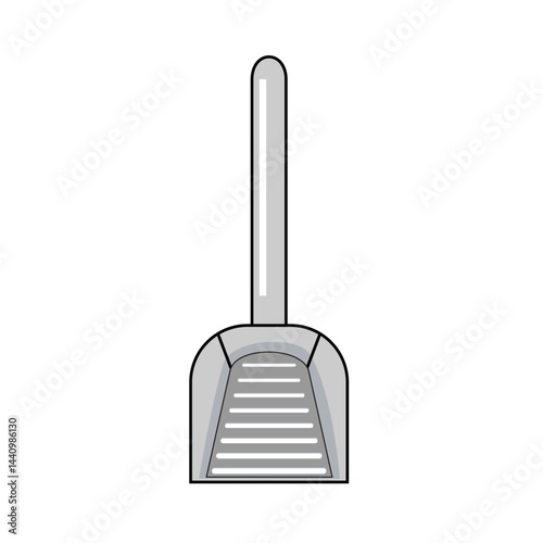 Vector illustration of litter box scoop, essential for cat hygiene and cleaning routines