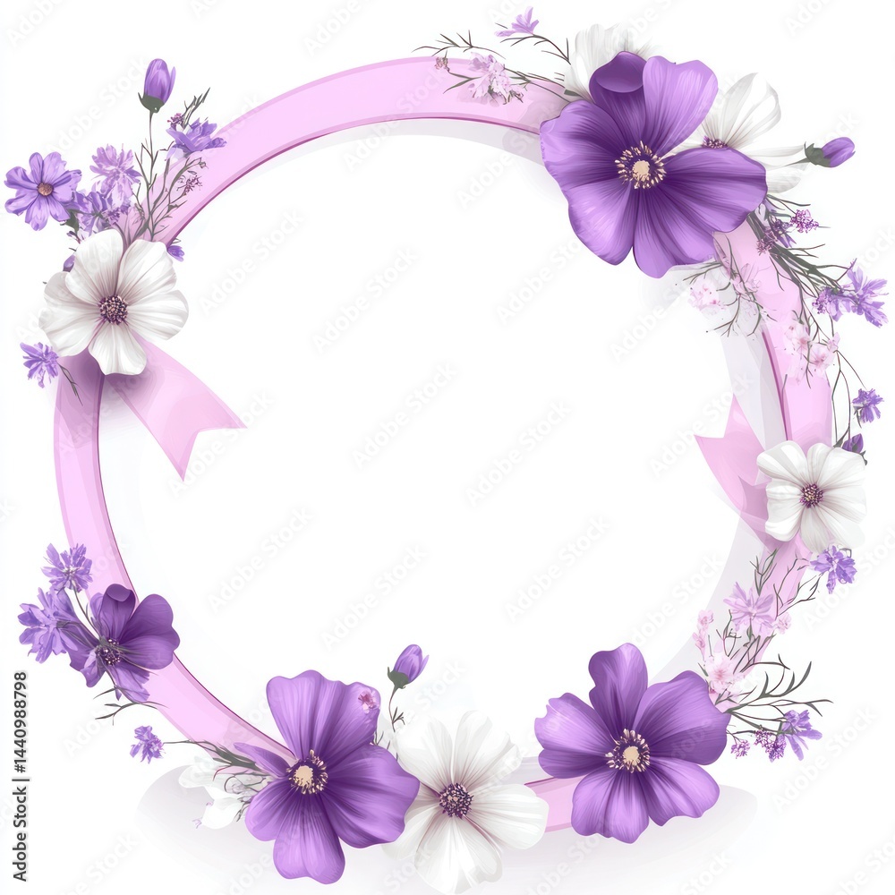 Floral Wreath Border for Design Floral Wreath Border for Design