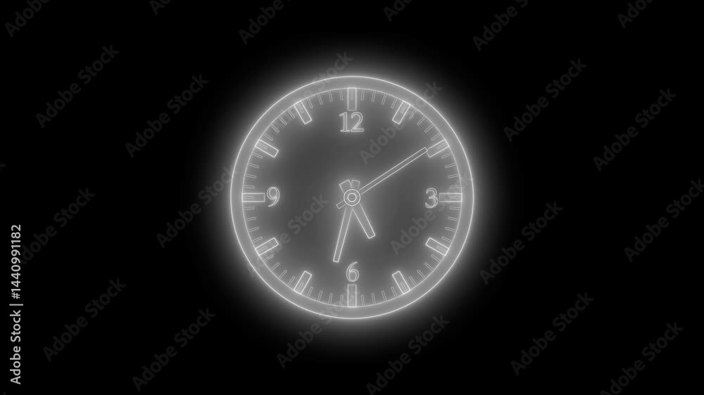 custom made wallpaper toronto digitalNeon Animated Countdown on Analog Clock Face
