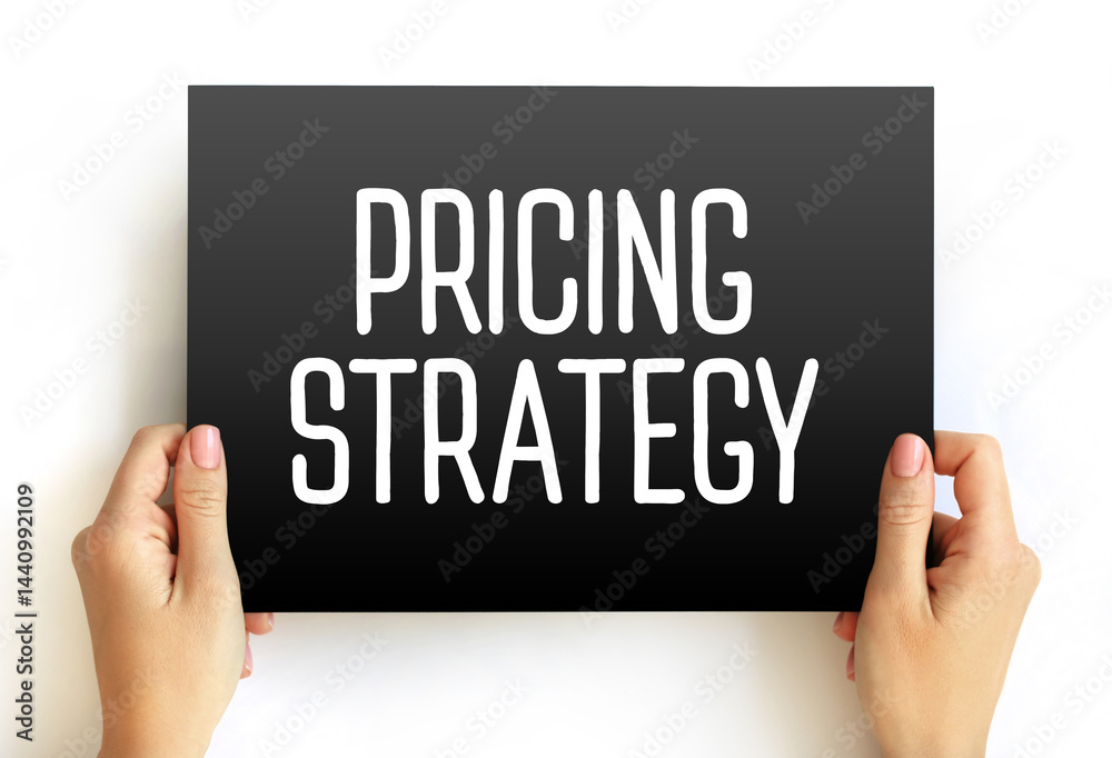 Pricing Strategy is a method or approach that businesses use to set the prices for their products or services, text concept on card Pricing Strategy is a method or approach that businesses use to set the prices for their products or services, text concept on card