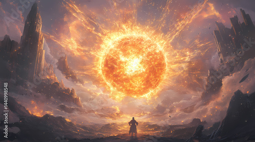 Cosmic crucible ai generated. Chaos Crucible. Illustration