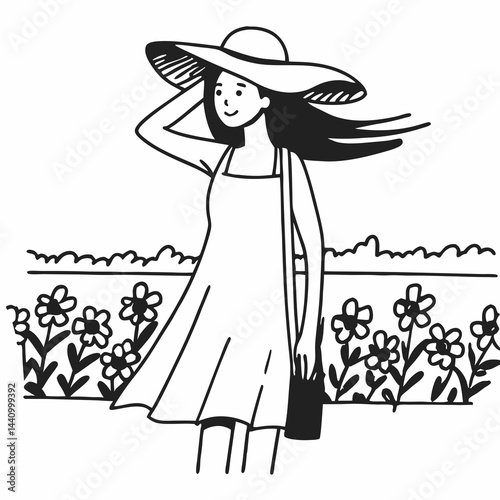 girl in a hat